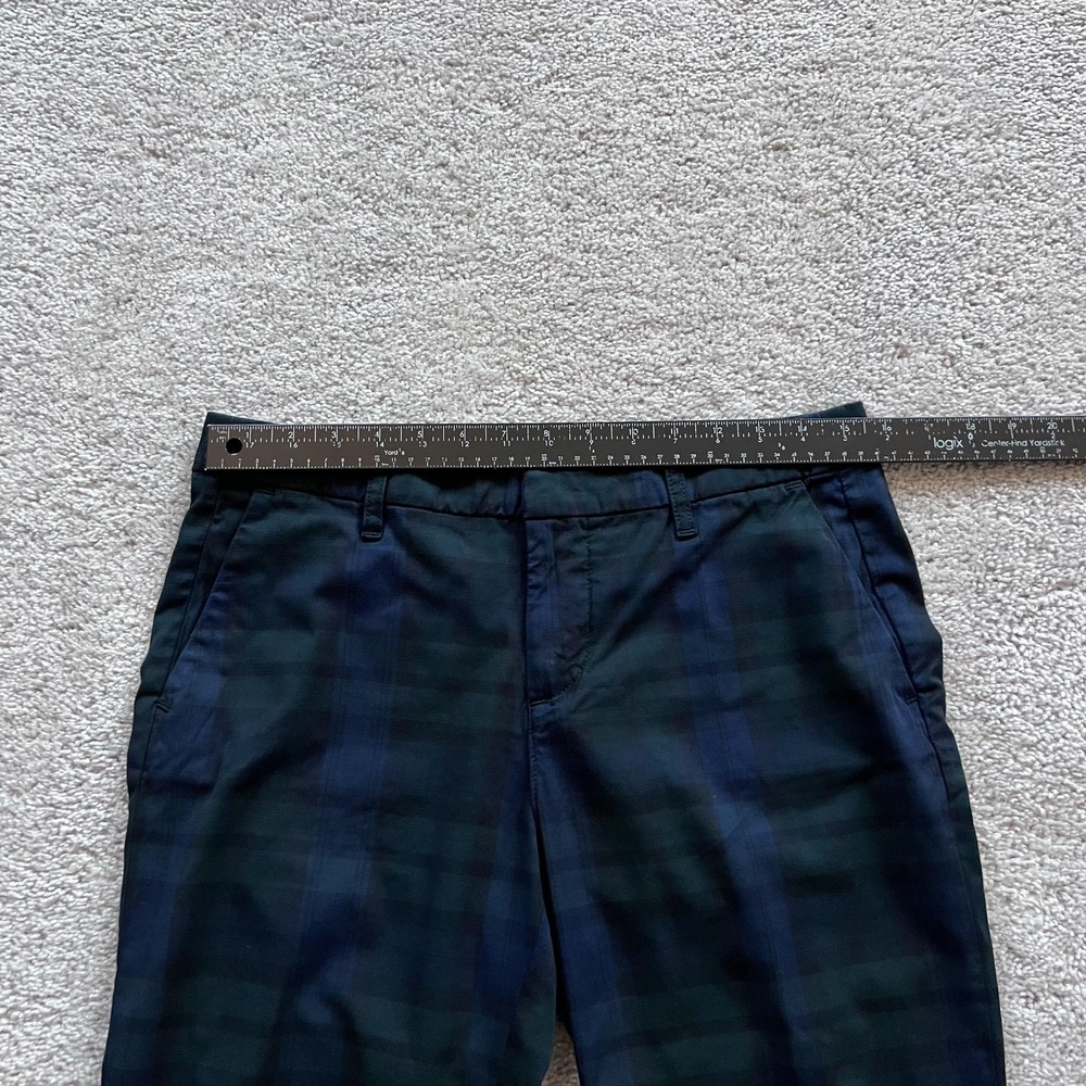 Frank & Eileen Wicklow Chino Plaid Pants Womens 8 Green Stretch Made In USA - Picture 10 of 16